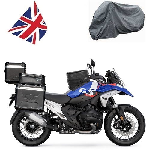 BMW R1300GS WITH PANNIERS AND TOP BOX MOTORBIKE COVER