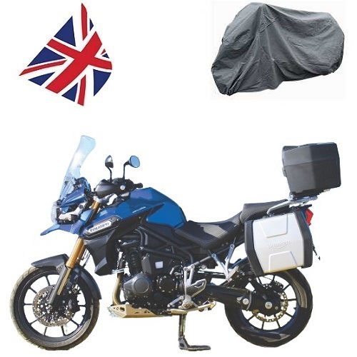 TRIUMPH EXPLORER WITH PANNIERS AND TOP BOX MOTORBIKE COVER